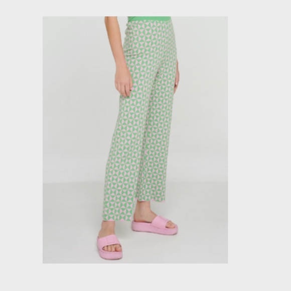 NWOT Geo Knit Trousers: Pink & Green - Another Girl - Picture 5 of 5